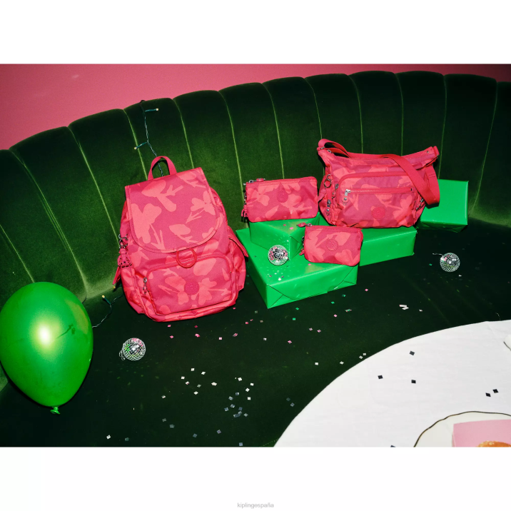 bolsa de creatividad grande estampada Kipling flor de coral mujer 884V304 bolsas