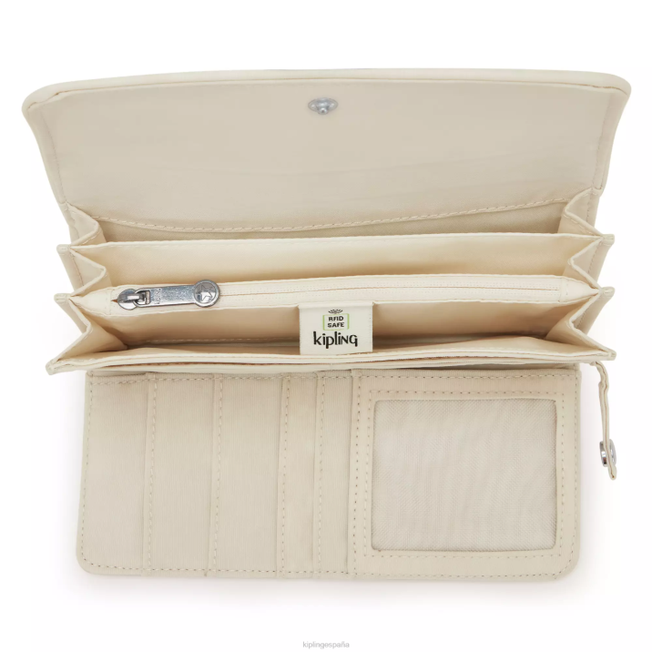 billetera con broche de dinero Kipling arena clara mujer 884V291 carteras y muñequeras