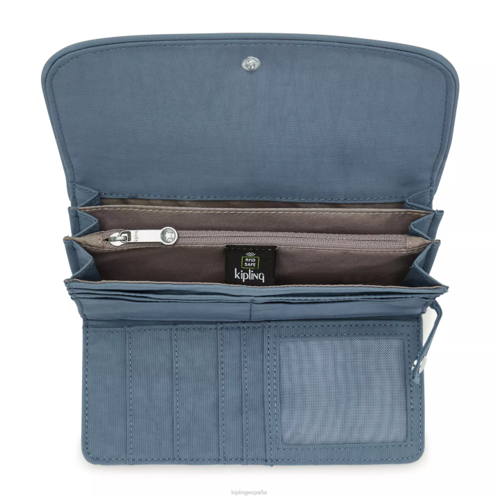 billetera con broche de dinero Kipling cepillo azul mujer 884V286 carteras y muñequeras