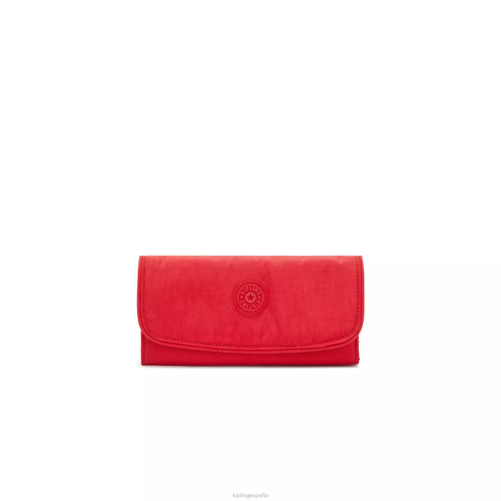 billetera con broche de dinero Kipling colorete rojo mujer 884V289 carteras y muñequeras