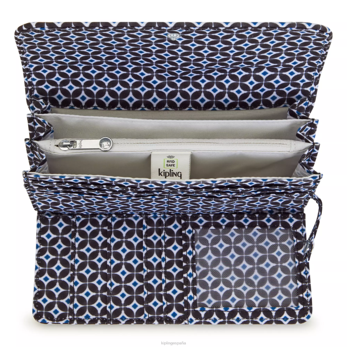 billetera con estampado Money Land Kipling azulejo negruzco mujer 884V312 carteras y muñequeras