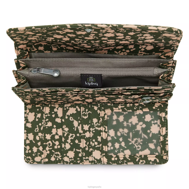 billetera con estampado Money Land Kipling flores frescas mujer 884V311 carteras y muñequeras