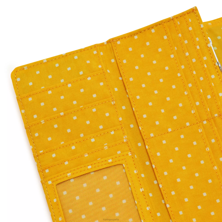 billetera con estampado Money Land Kipling punto suave amarillo mujer 884V310 carteras y muñequeras