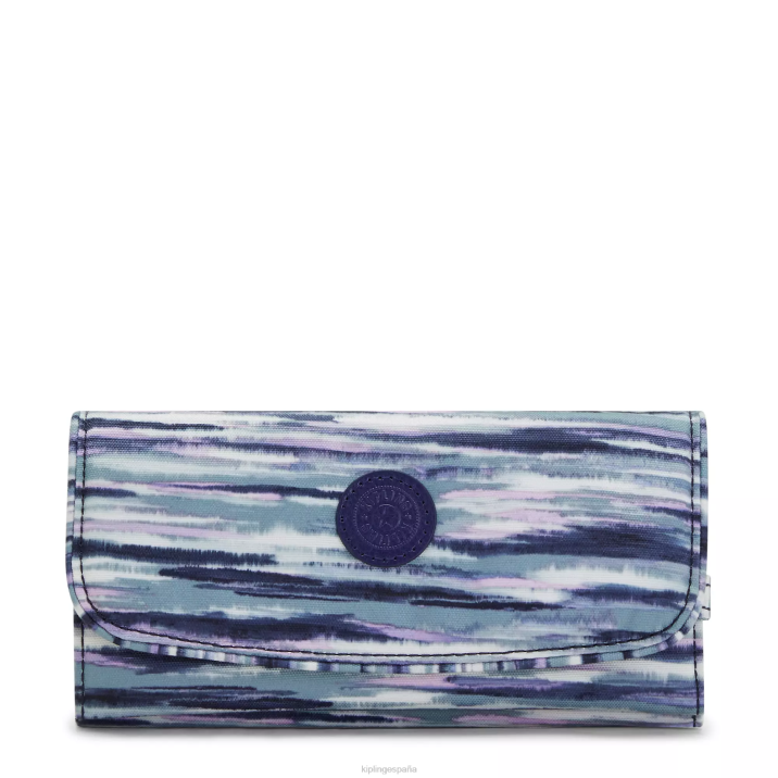 billetera con estampado Money Land Kipling rayas de pincel mujer 884V309 carteras y muñequeras