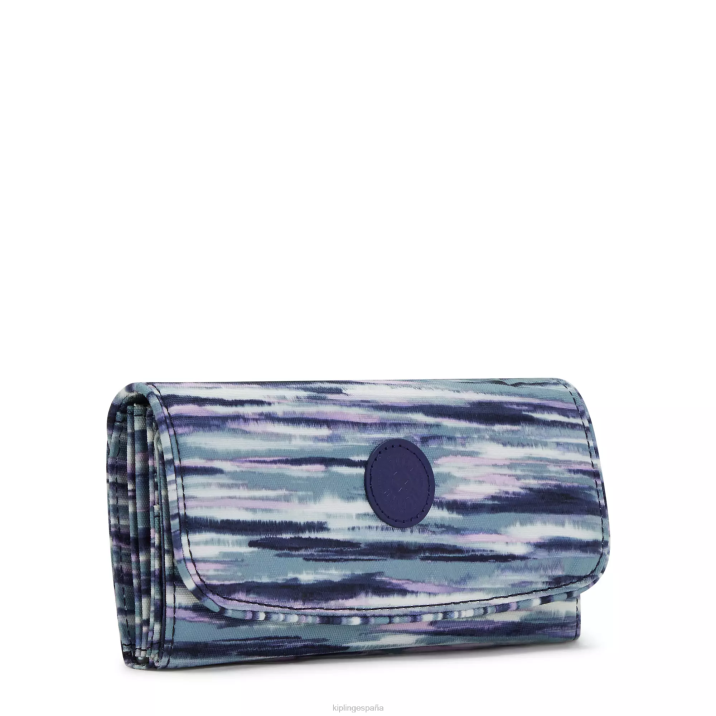 billetera con estampado Money Land Kipling rayas de pincel mujer 884V309 carteras y muñequeras
