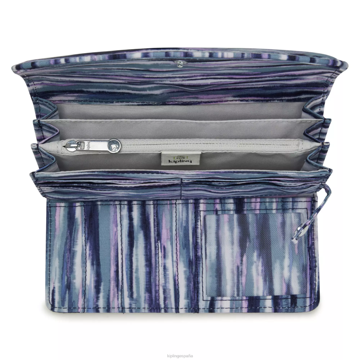 billetera con estampado Money Land Kipling rayas de pincel mujer 884V309 carteras y muñequeras