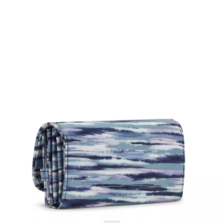 billetera con estampado Money Land Kipling rayas de pincel mujer 884V309 carteras y muñequeras