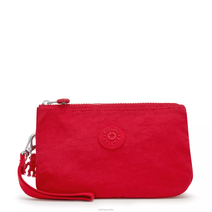 bolso de mano extra grande creative Kipling colorete rojo mujer 884V543 carteras y muñequeras