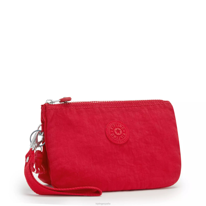 bolso de mano extra grande creative Kipling colorete rojo mujer 884V543 carteras y muñequeras