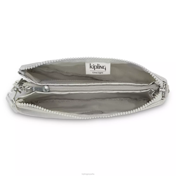 bolso de mano metalizado extra grande creative Kipling metálico brillante mujer 884V662 carteras y muñequeras