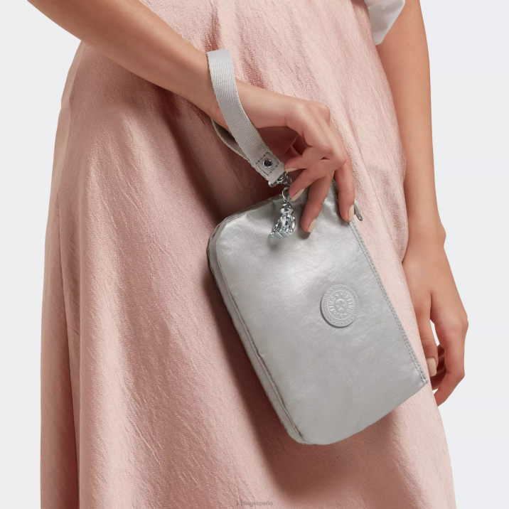 bolso de mano metalizado extra grande creative Kipling metálico brillante mujer 884V662 carteras y muñequeras