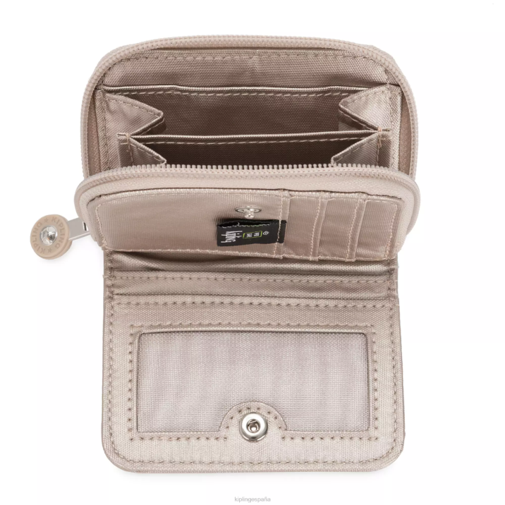 cartera metalizada tops Kipling resplandor metalico mujer 884V567 carteras y muñequeras