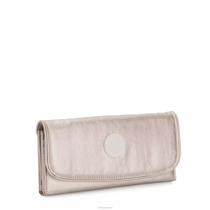 cartera money land metalizada a presión Kipling resplandor metalico mujer 884V550 carteras y muñequeras