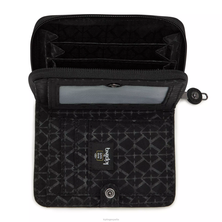 cartera pequeña con estampado money love Kipling negro mujer 884V555 carteras y muñequeras