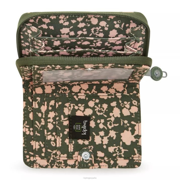 cartera pequeña money love estampada Kipling flores frescas mujer 884V294 carteras y muñequeras