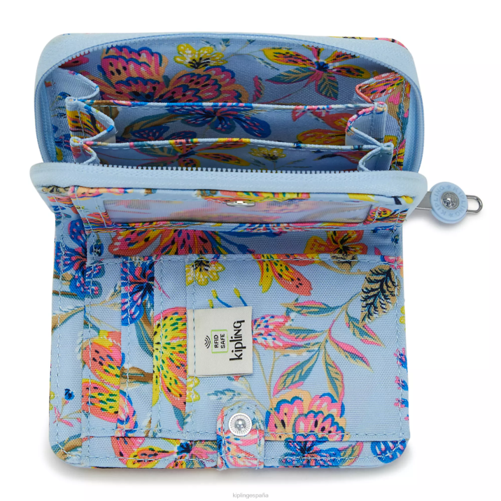 cartera pequeña money love estampada Kipling flores silvestres mujer 884V296 carteras y muñequeras