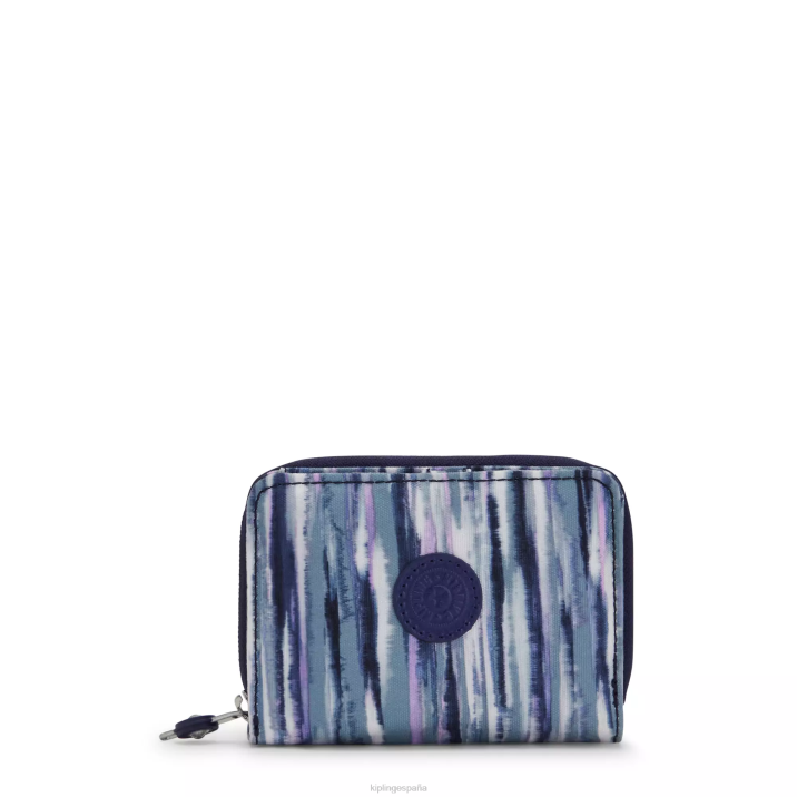 cartera pequeña money love estampada Kipling rayas de pincel mujer 884V292 carteras y muñequeras