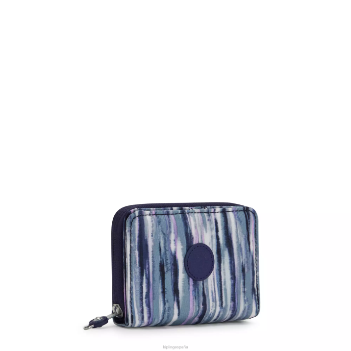cartera pequeña money love estampada Kipling rayas de pincel mujer 884V292 carteras y muñequeras