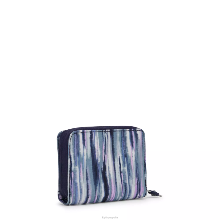 cartera pequeña money love estampada Kipling rayas de pincel mujer 884V292 carteras y muñequeras