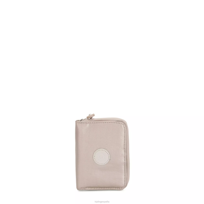 cartera pequeña money love metalizada Kipling resplandor metalico mujer 884V552 carteras y muñequeras