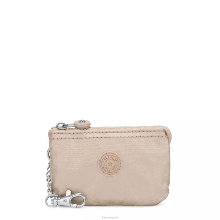 llavero metalizado mini bolsita creatividad Kipling oro estrellado metalizado mujer 884V610 llaveros
