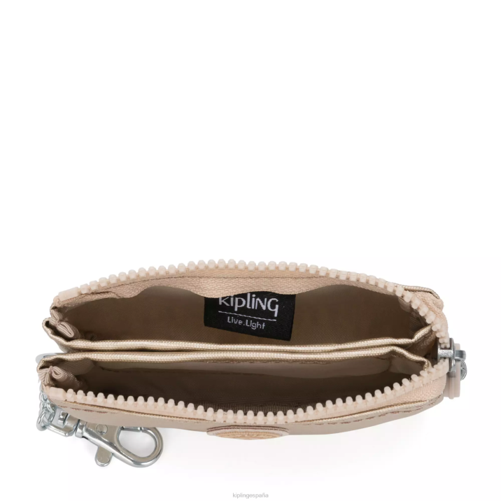 llavero metalizado mini bolsita creatividad Kipling oro estrellado metalizado mujer 884V610 llaveros