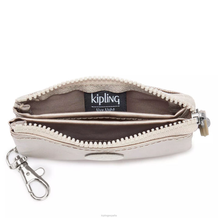llavero metalizado mini bolsita creatividad Kipling resplandor metalico mujer 884V611 llaveros
