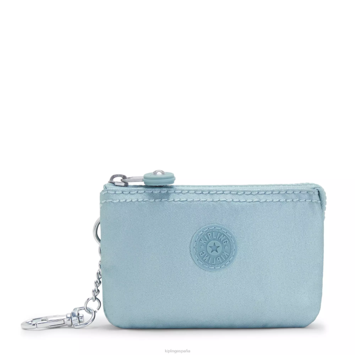 llavero metalizado mini bolsita creatividad Kipling verde azulado perla metalizado mujer 884V608 llaveros