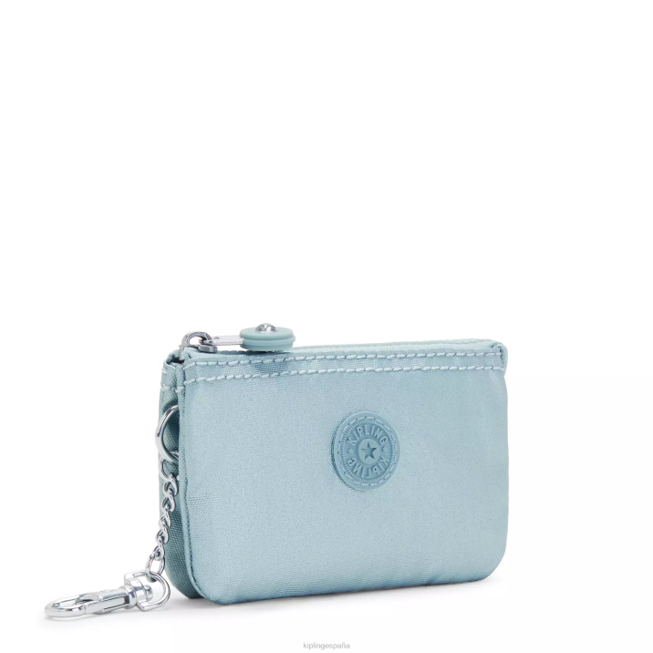llavero metalizado mini bolsita creatividad Kipling verde azulado perla metalizado mujer 884V608 llaveros