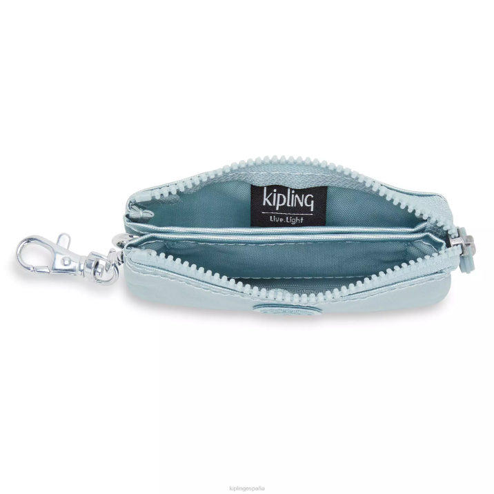 llavero metalizado mini bolsita creatividad Kipling verde azulado perla metalizado mujer 884V608 llaveros