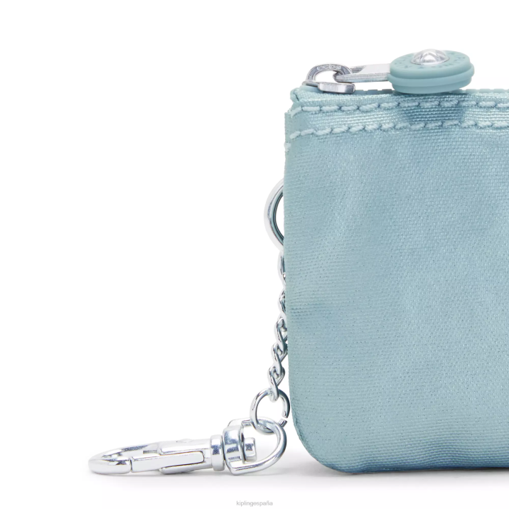 llavero metalizado mini bolsita creatividad Kipling verde azulado perla metalizado mujer 884V608 llaveros