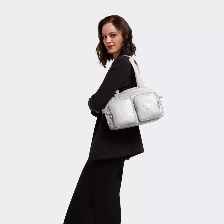 bolsa de hombro cool defea metalizada Kipling metálico brillante mujer 884V206 bolsas de hombro