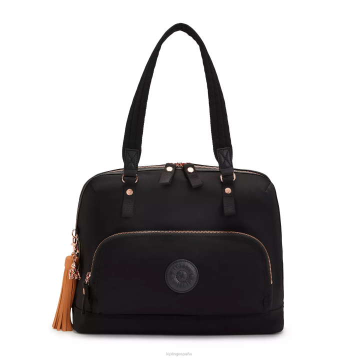 bolsa de hombro para portátil de 15" linza Kipling rosa negro mujer 884V244 bolsas de hombro
