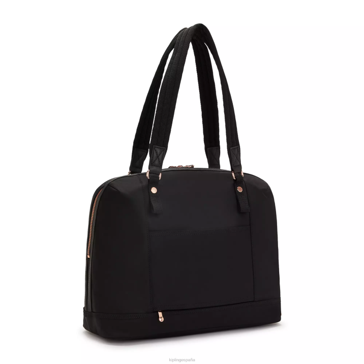 bolsa de hombro para portátil de 15\" linza Kipling rosa negro mujer 884V244 bolsas de hombro