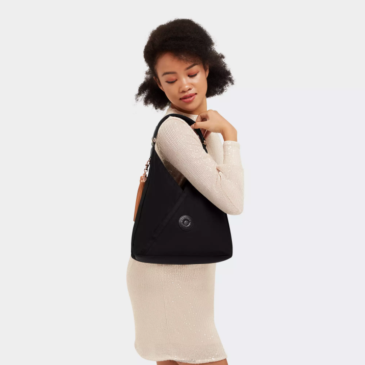 bolso de hombro Olina pequeño Kipling rosa negro mujer 884V255 bolsas de hombro