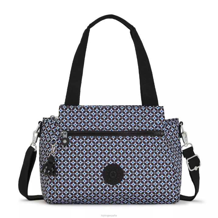 bolso de hombro elysia estampado Kipling azulejo negruzco mujer 884V239 bolsas de hombro