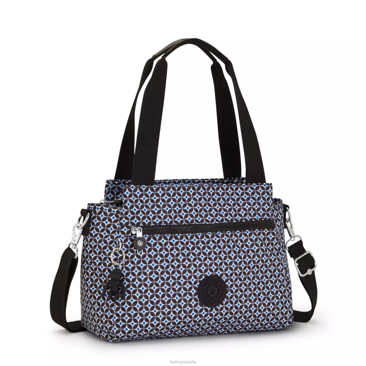 bolso de hombro elysia estampado Kipling azulejo negruzco mujer 884V239 bolsas de hombro