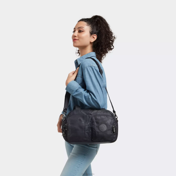 genial bolsa de hombro defea Kipling camuflaje negro en relieve mujer 884V200 bolsas de hombro