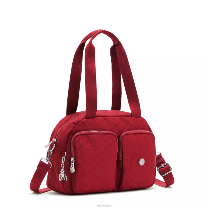 genial bolsa de hombro defea Kipling firma roja mujer 884V199 bolsas de hombro