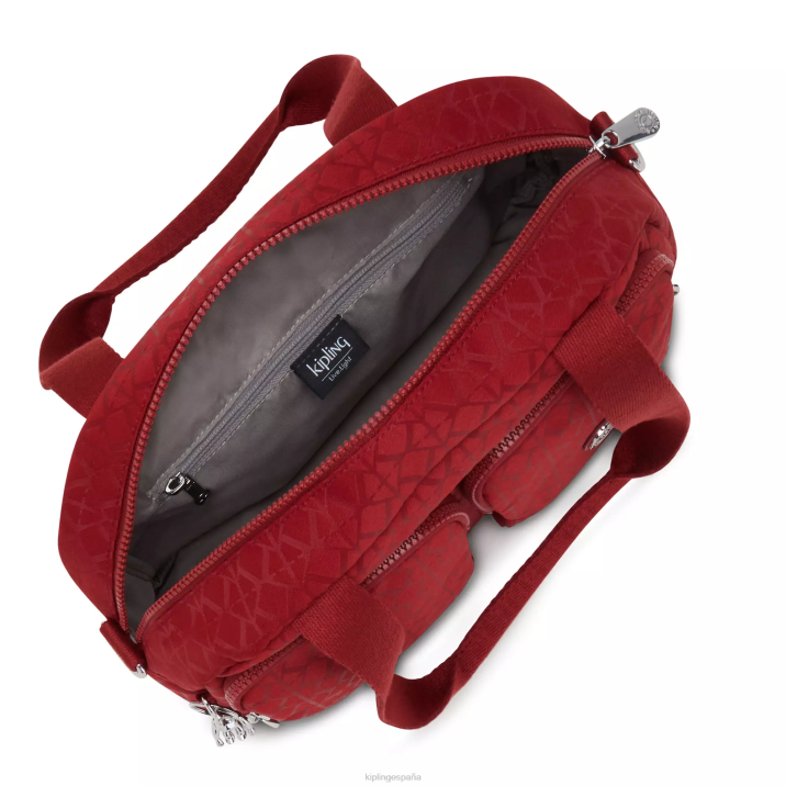 genial bolsa de hombro defea Kipling firma roja mujer 884V199 bolsas de hombro