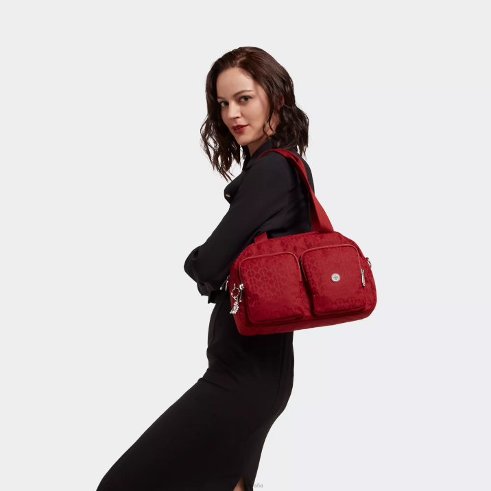 genial bolsa de hombro defea Kipling firma roja mujer 884V199 bolsas de hombro