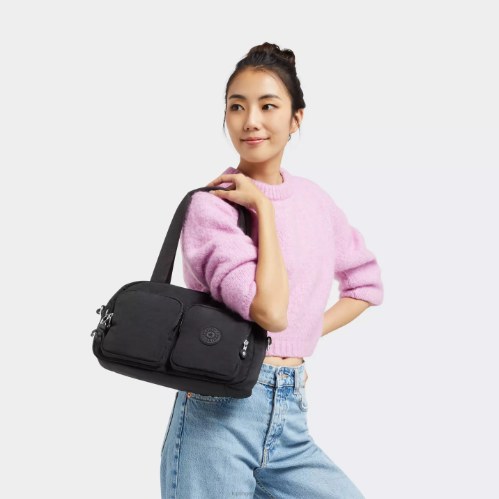 genial bolsa de hombro defea Kipling negro negro mujer 884V224 bolsas de hombro
