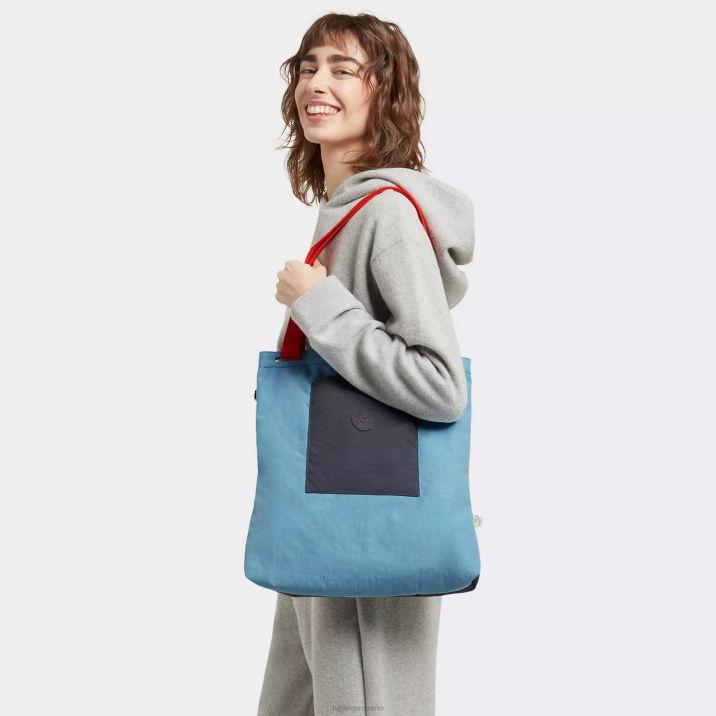 bolsa de asas de annas Kipling piscina azul mujer 884V272 bolsas de tela