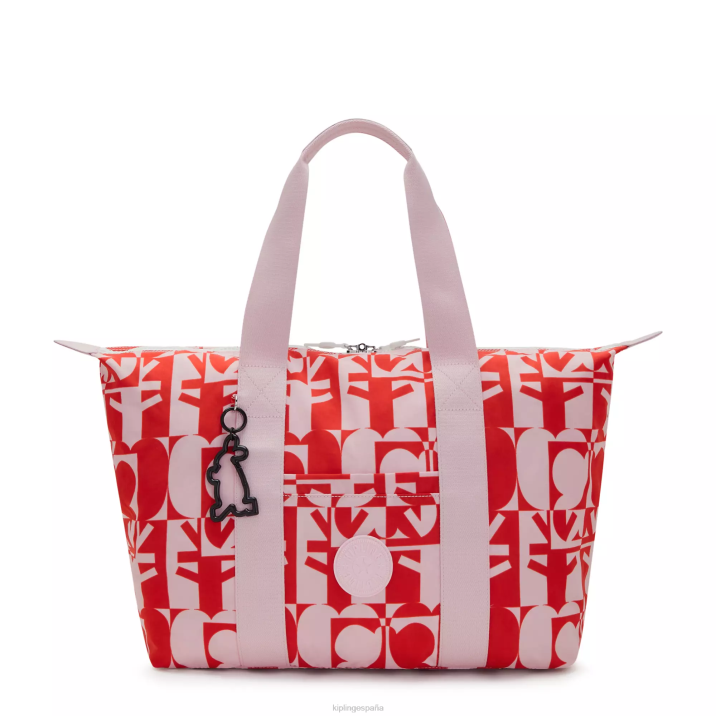 bolso de mano minju kim mediano Kipling impresión múltiple minju mujer 884V270 bolsas de tela