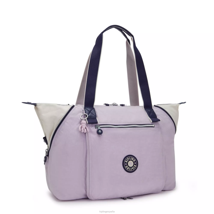 bolso de mano wellness art m Kipling suave bloque lila mujer 884V263 bolsas de tela