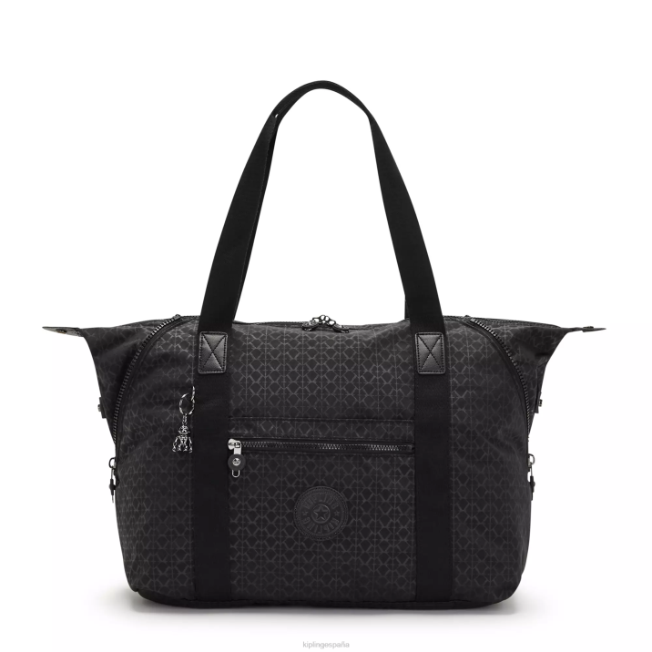 bolso shopper art mediano estampado Kipling firma en relieve mujer 884V266 bolsas de tela