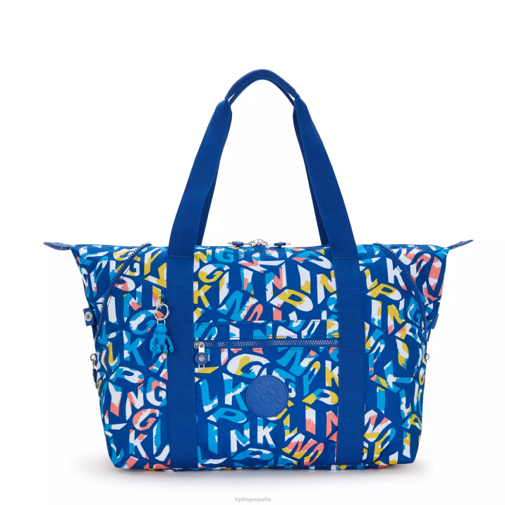 bolso shopper art mediano estampado Kipling neón mujer 884V259 bolsas de tela