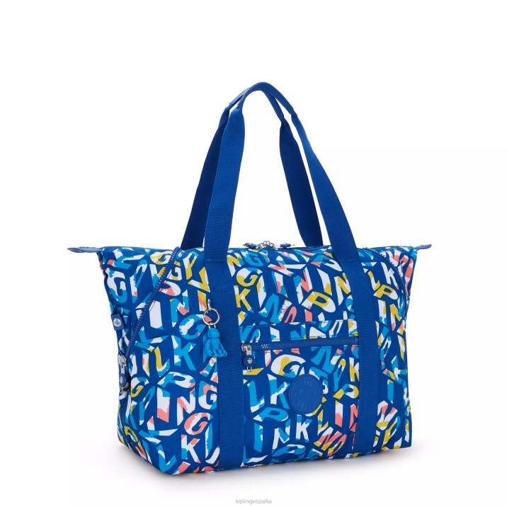 bolso shopper art mediano estampado Kipling neón mujer 884V259 bolsas de tela