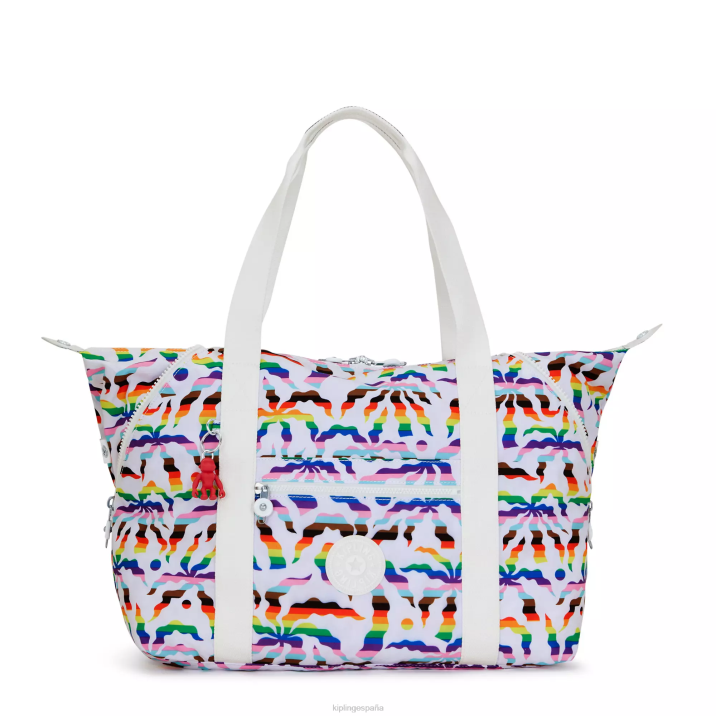 bolso shopper art mediano estampado Kipling palma arcoiris mujer 884V261 bolsas de tela