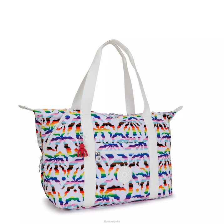 bolso shopper art mediano estampado Kipling palma arcoiris mujer 884V261 bolsas de tela